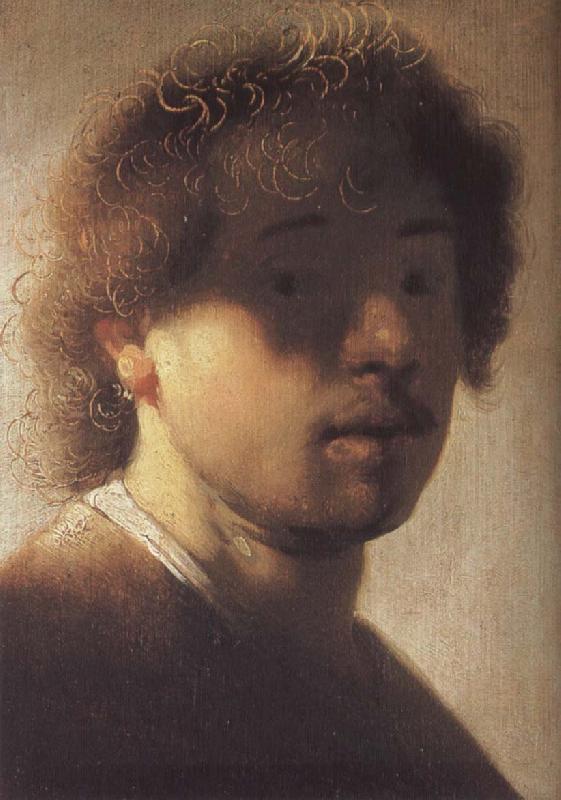Rembrandt Harmensz Van Rijn Sjalvportratt at about 21 ars alder oil painting image